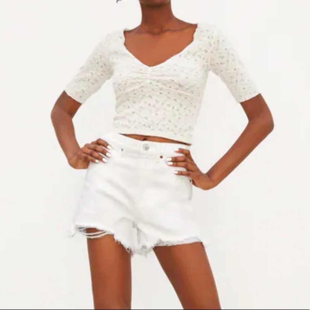 ZARA WHITE LACE TOP